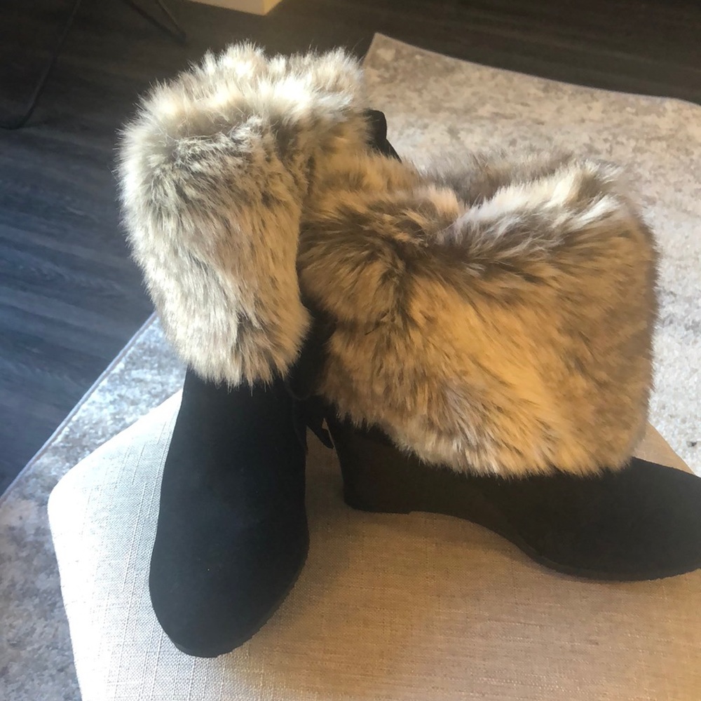 Chinese Laundry Fur Trimmed Boots